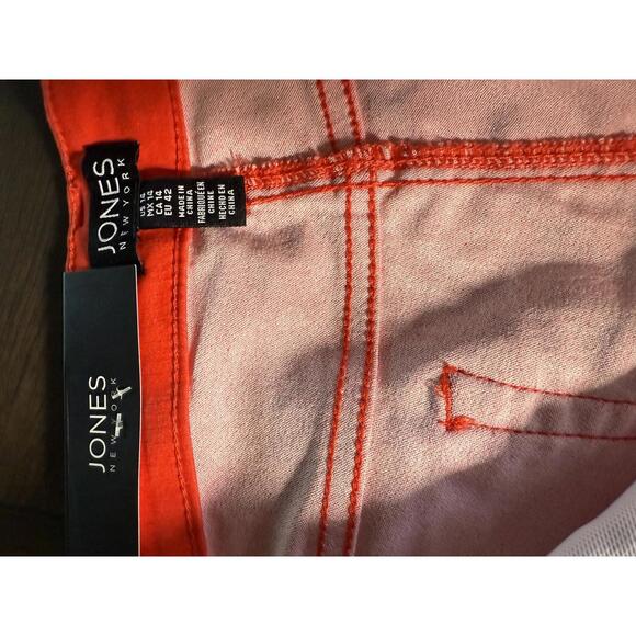 Jones New York Jeans The Lexington Skinny Ankle Scarlet Apple Size 14/32 NWT - Picture 11 of 15